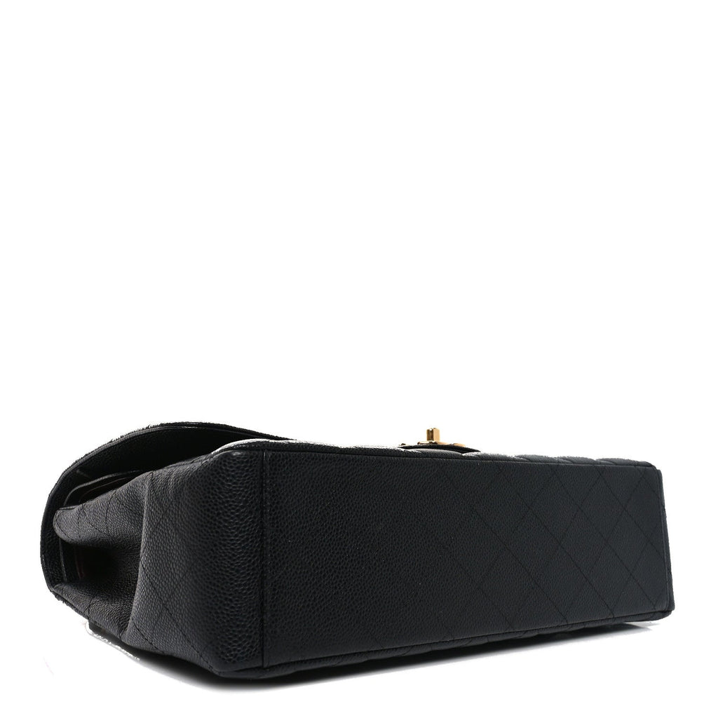 Chanel Caviar Quilted Maxi Double Flap Black