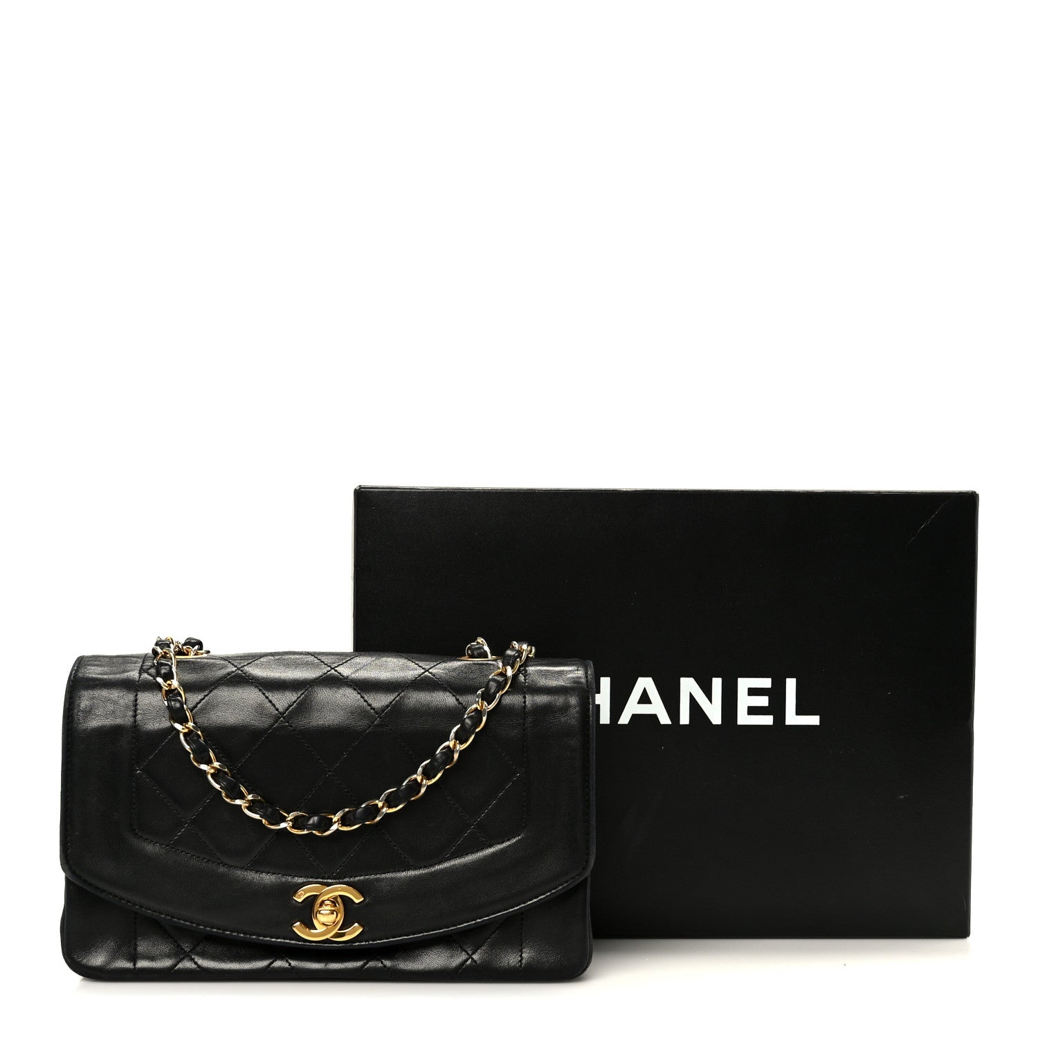 Chanel Lambskin Quilted Small Single Flap Black