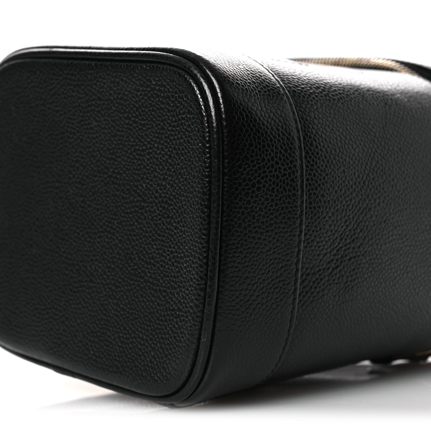 Chanel Caviar Vanity Cosmetic Case Black