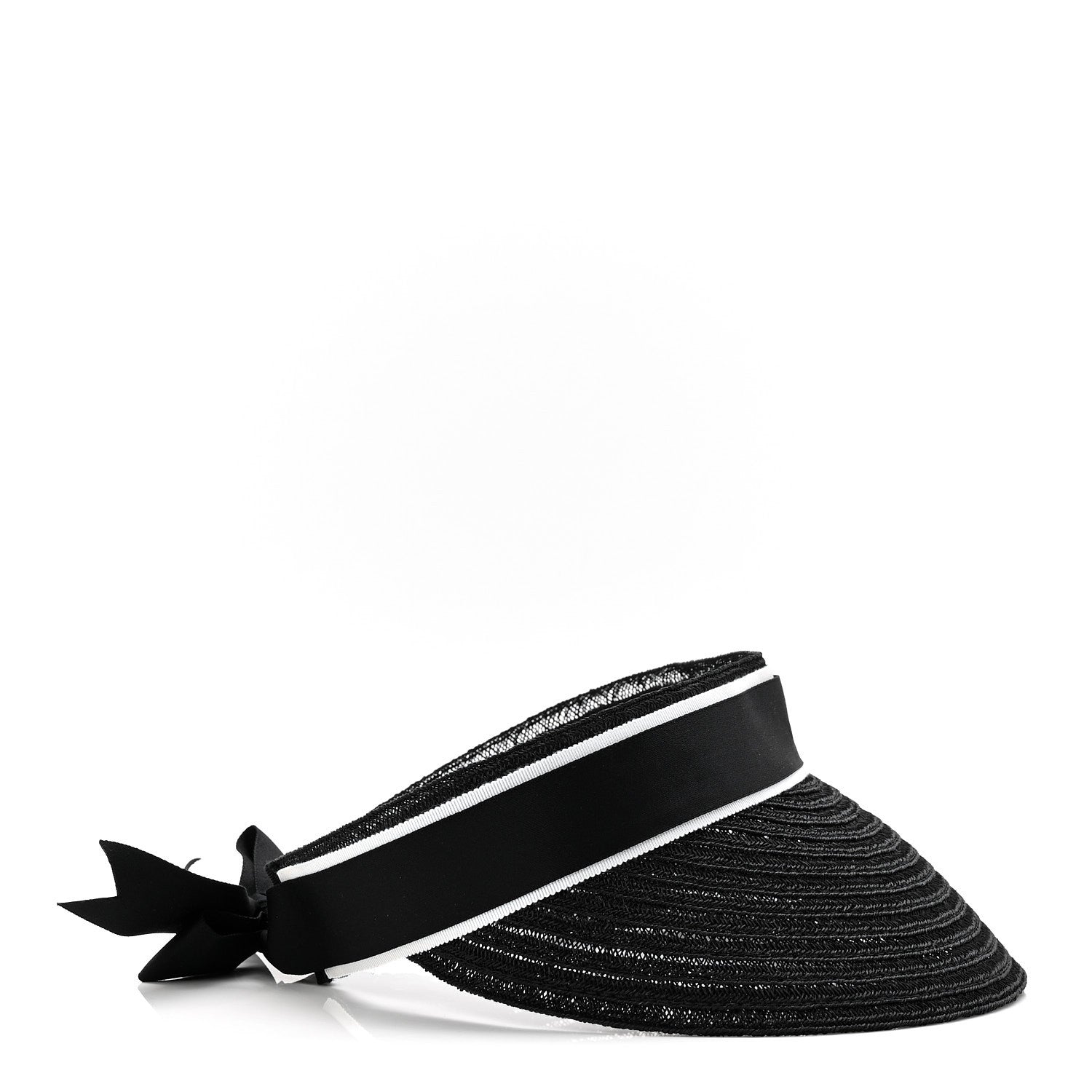 Abaca Cotton Ribbon Visor M Black