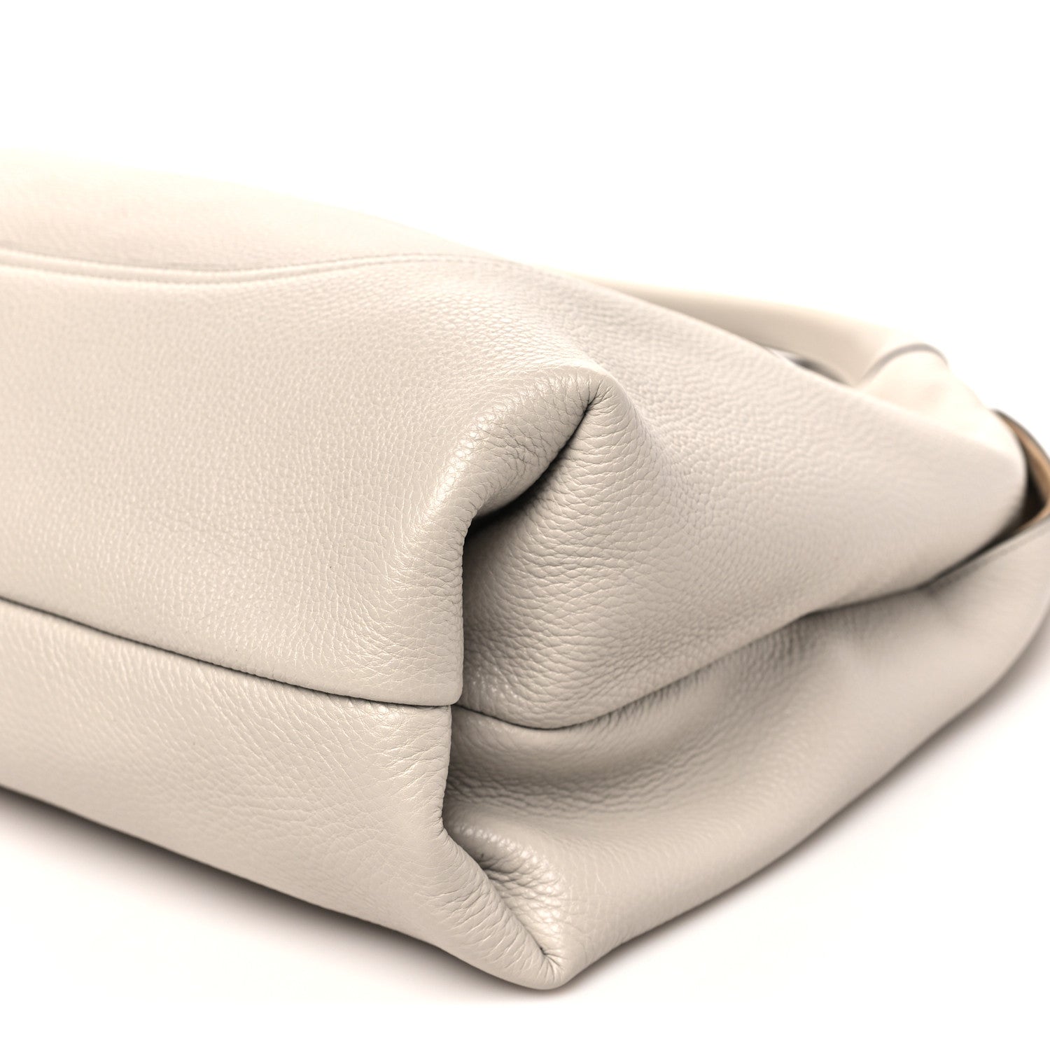Gucci Grained Calfskin Softbit Maxi Shoulder Bag Taupe
