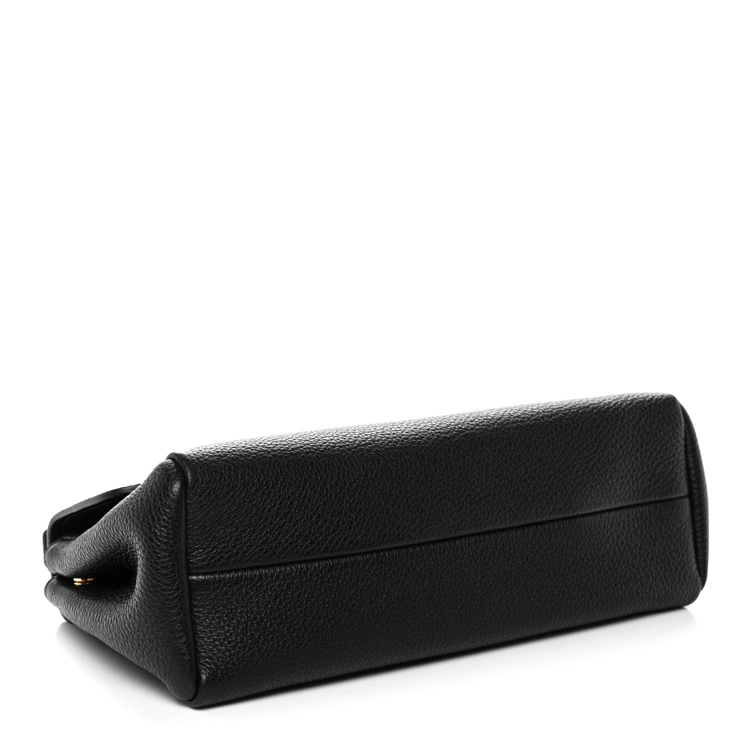 Prada Vitello Daino Soft Flap Shoulder Bag Black
