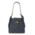 Chanel Suede Quilted Medium Chanel 25 Handbag Blue