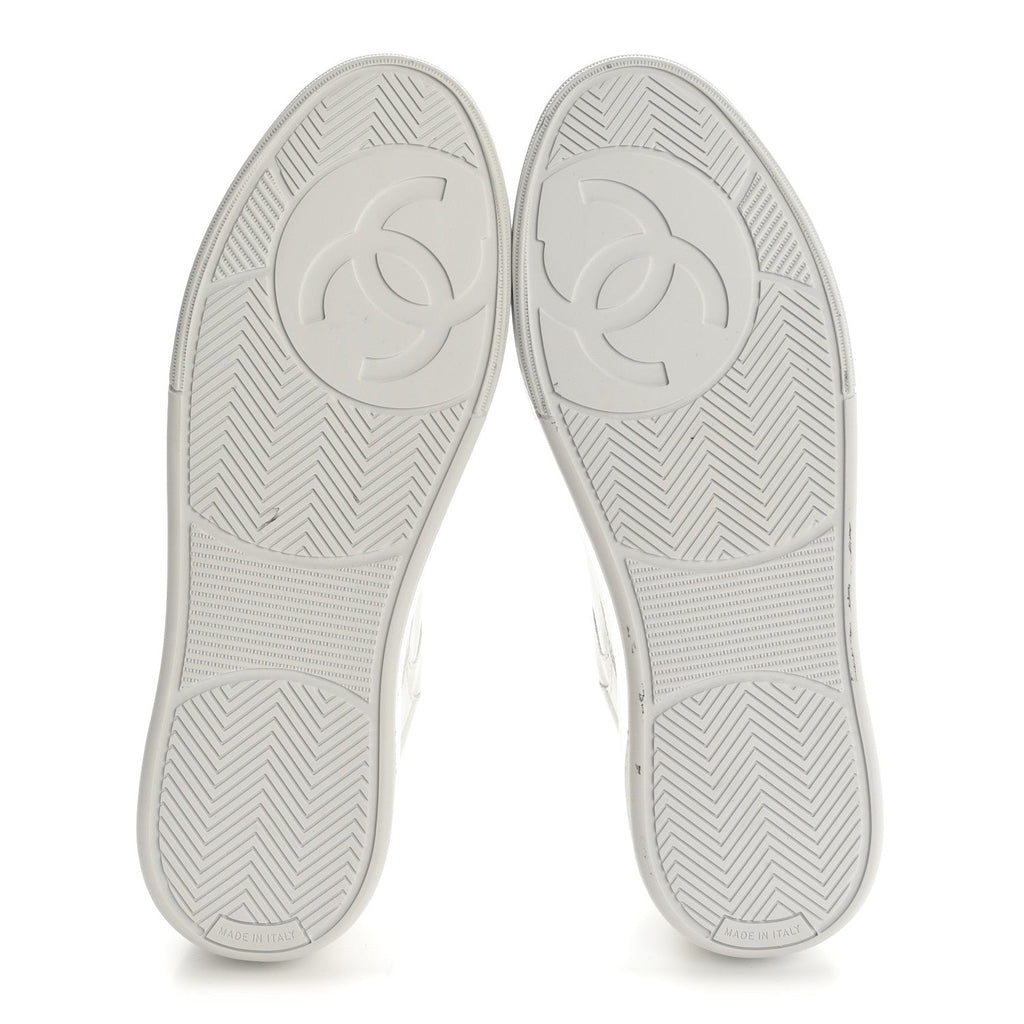 Calfskin Womens CC Sneakers 40 White