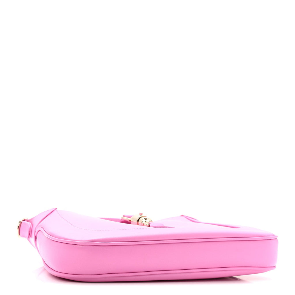 Gucci Ancora Calfskin Web Medium Jackie 1961 Hobo Pink
