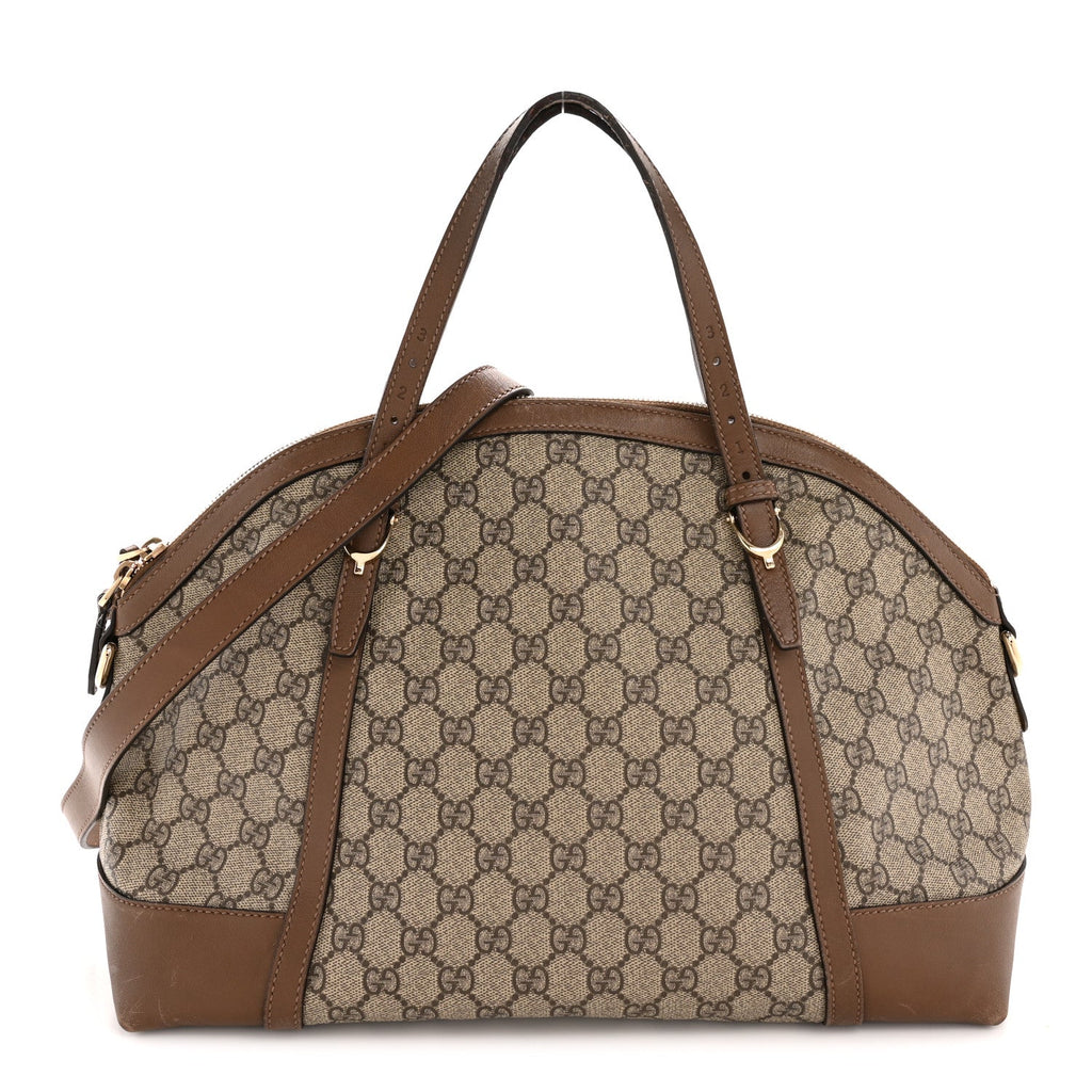 Gucci GG Supreme Monogram Medium Nice Top Handle Dome Bag Brown