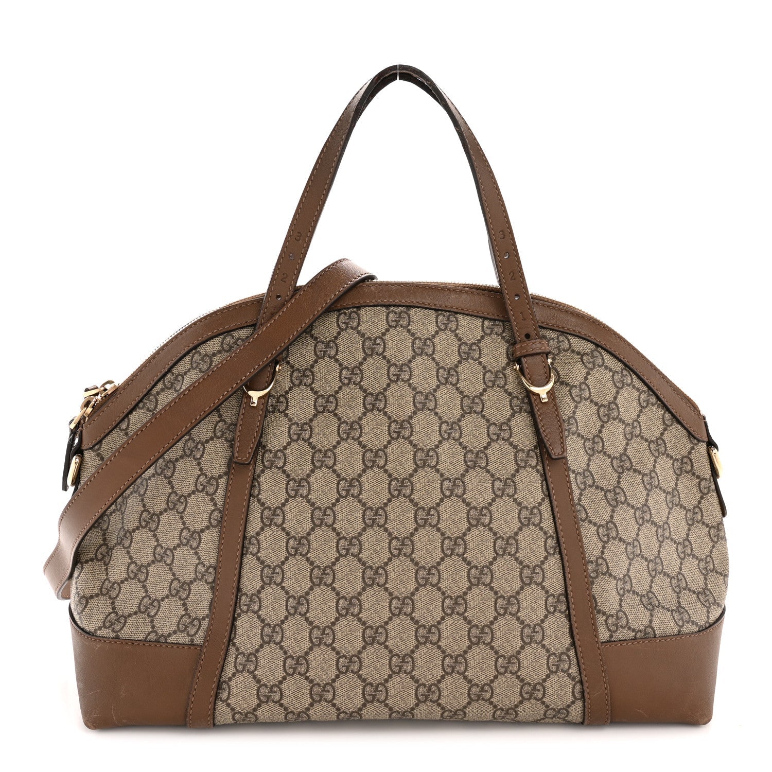 Gucci GG Supreme Monogram Medium Nice Top Handle Dome Bag Brown