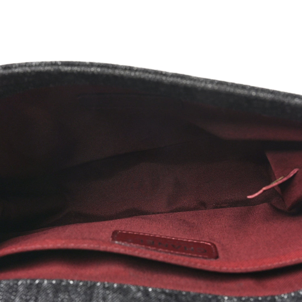 Chanel Denim Quilted Medium Boy Flap Black