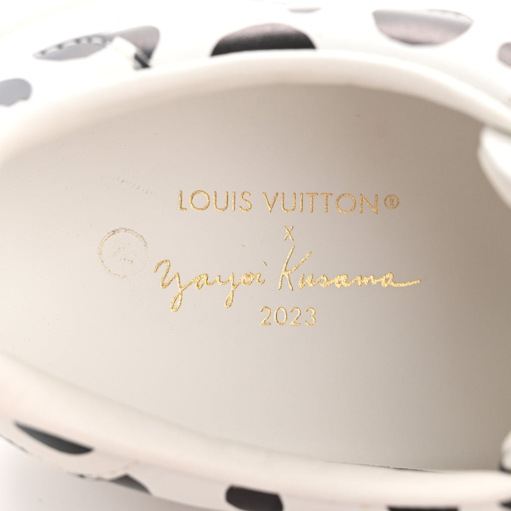 Louis Vuitton LV X YK Calfskin Printed Infinity Dots Time Out Sneakers 38 White