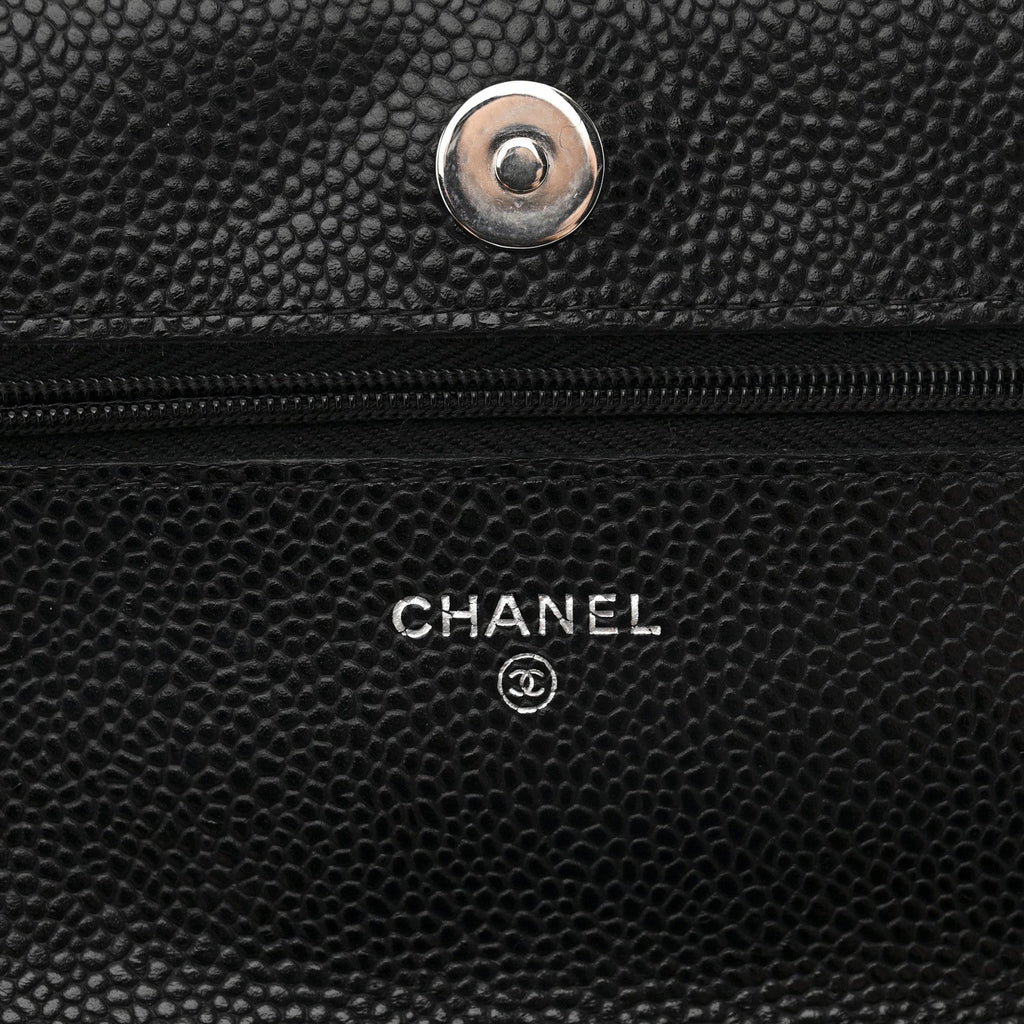 Chanel Caviar Quilted Wallet on Chain WOC Black