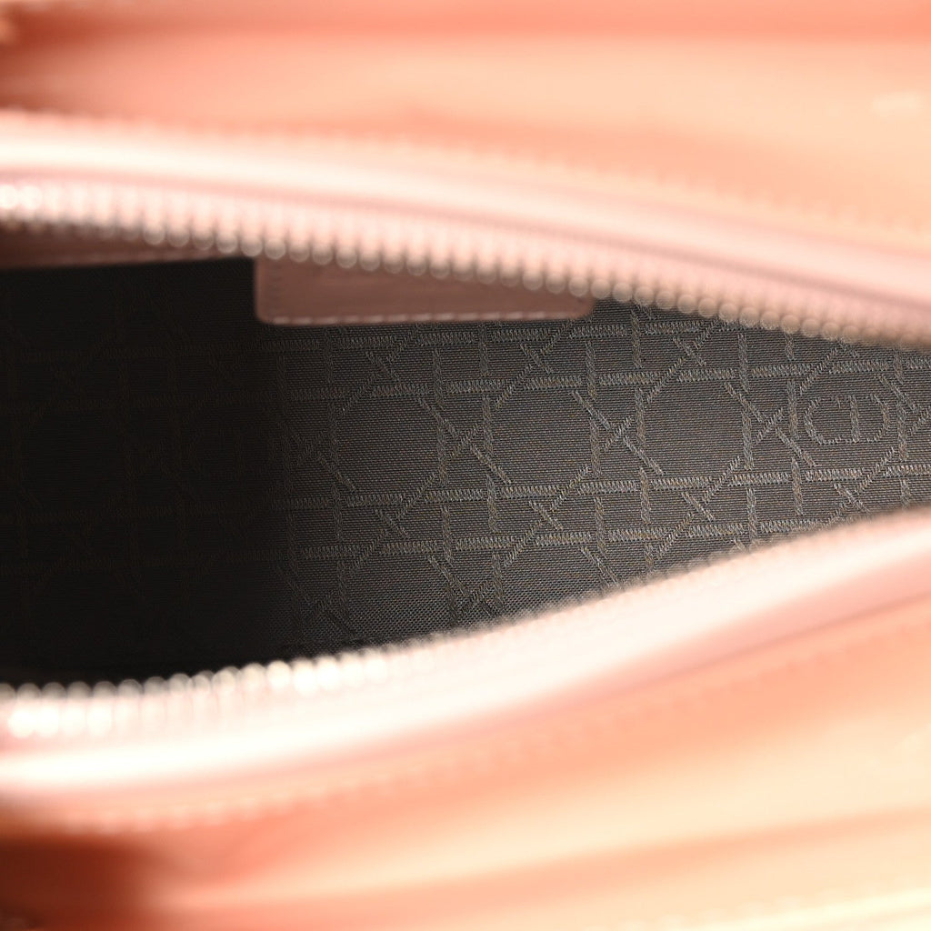 Christian Dior Patent Cannage Medium Lady Dior Light Pink