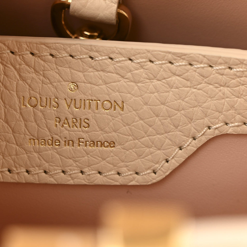 Louis Vuitton Taurillon Gelato Capucines BB Tonal Vanilla Beige