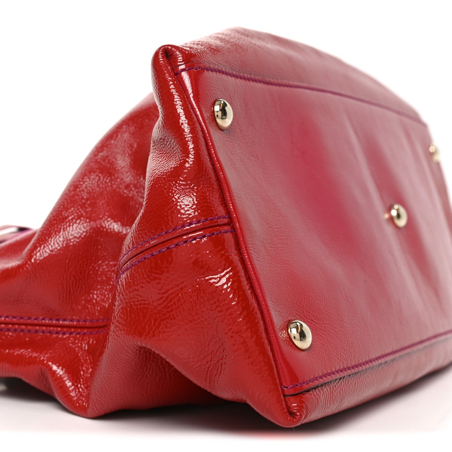 Gucci Vernice Naplack Small Soho Top Handle Satchel Uniform Red
