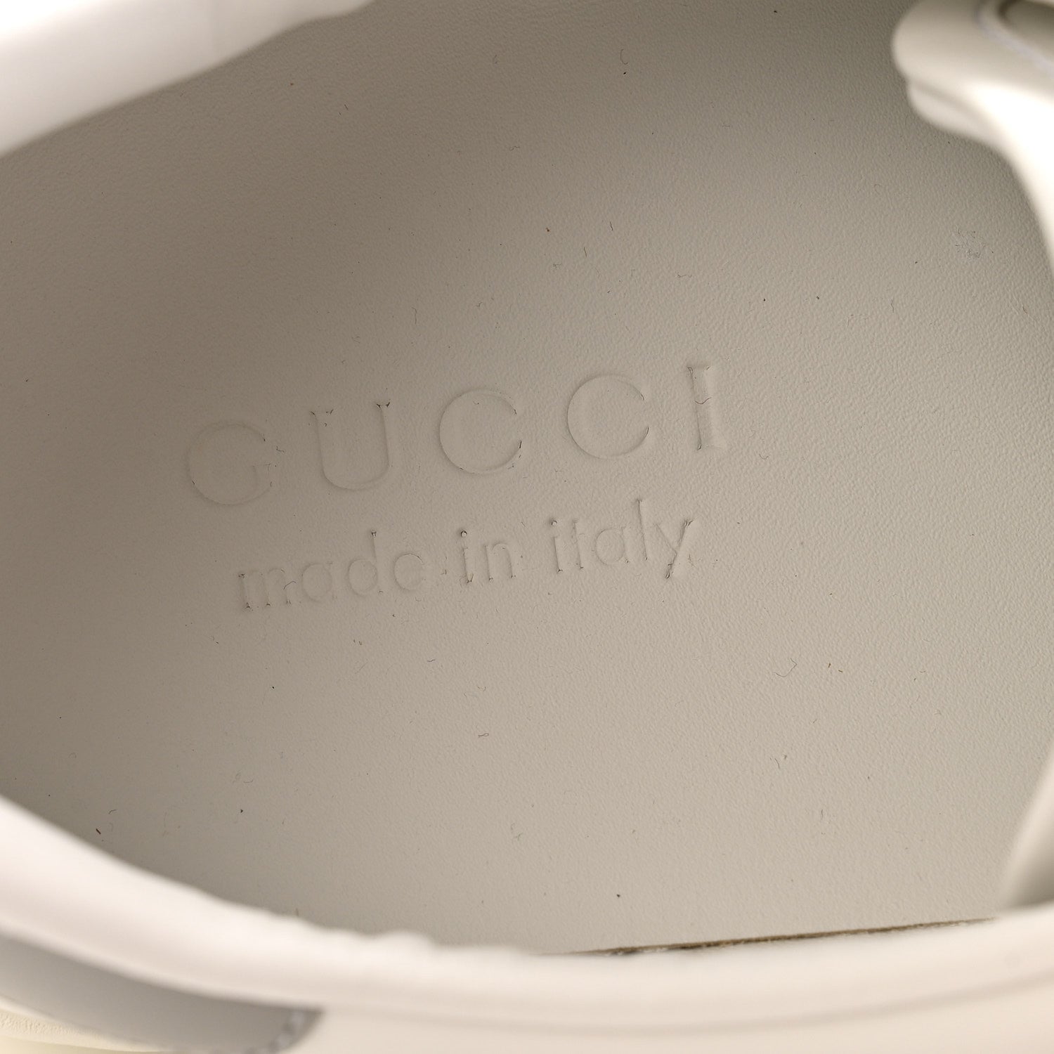 Gucci Calfskin Interlocking G Perforated Mens Ace Sneakers 8 White Grey Sky