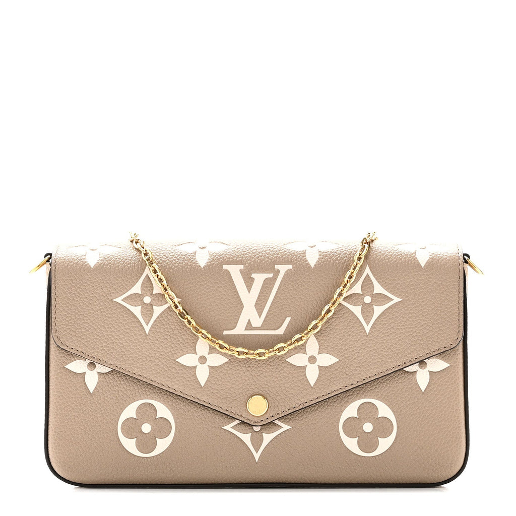 Louis Vuitton Empreinte Monogram Giant Felicie Pochette Tourterelle Creme