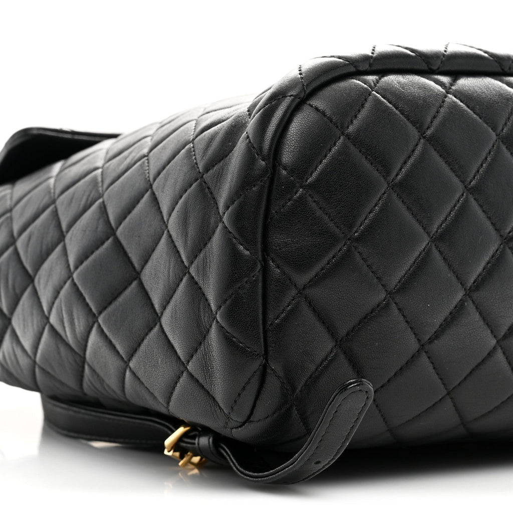 Chanel Lambskin Quilted Large Urban Spirit Backpack Black
