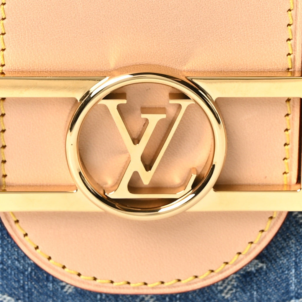 Louis Vuitton Denim Monogram Dauphine Soft GM Blue