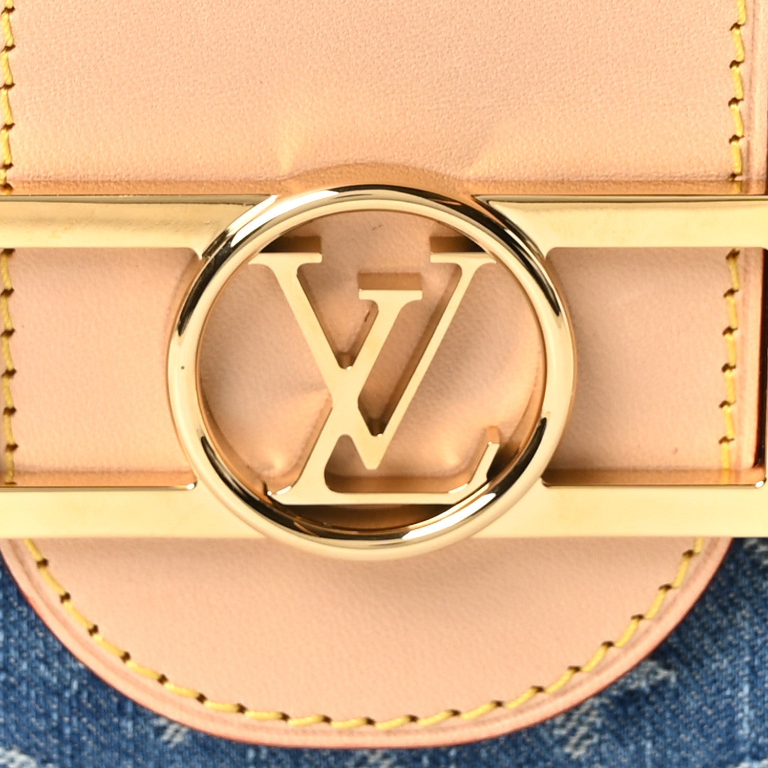 Louis Vuitton Denim Monogram Dauphine Soft GM Blue