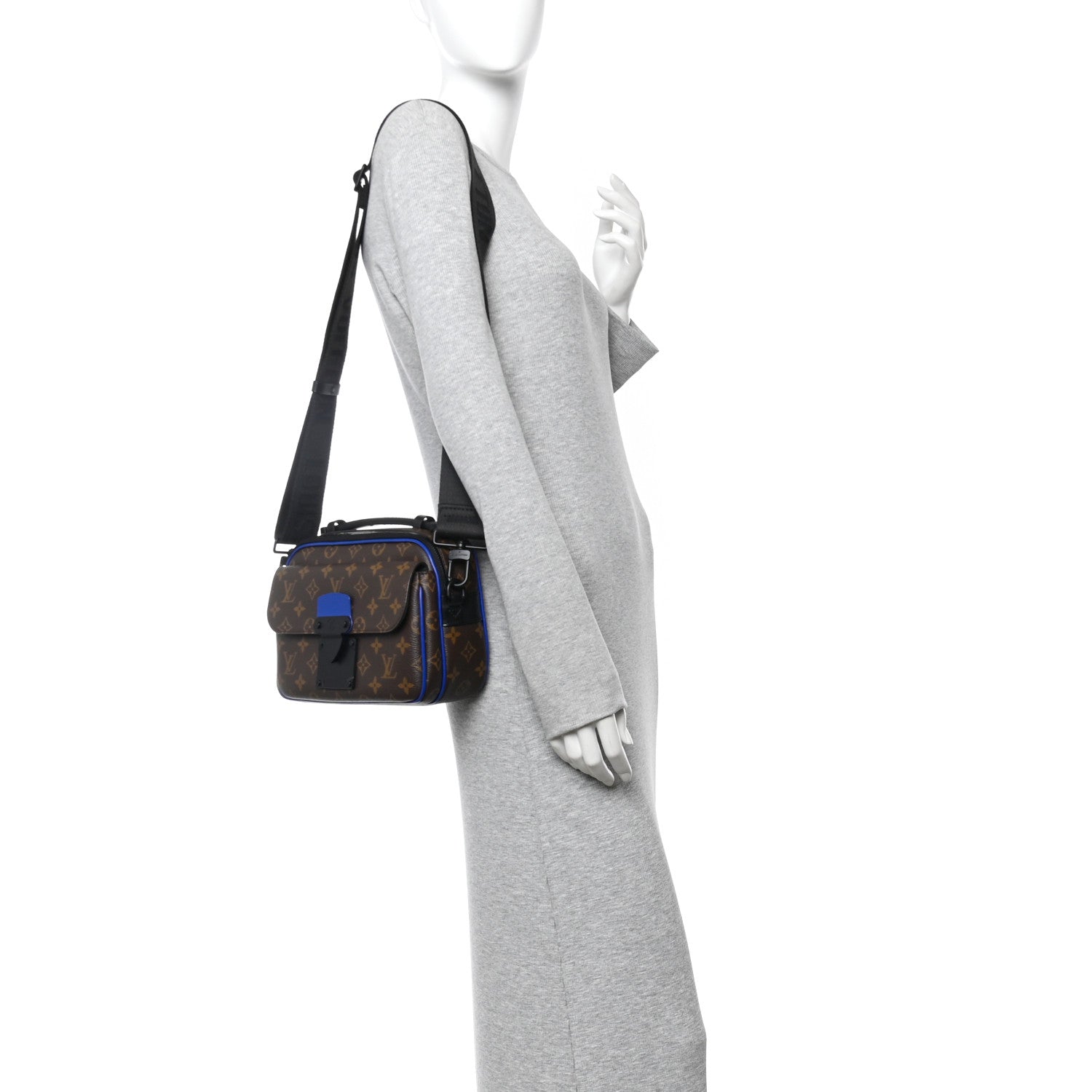 Louis Vuitton Monogram Macassar S Lock Messenger Blue