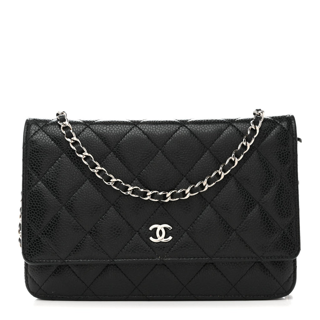 Chanel Caviar Quilted Wallet On Chain WOC Black