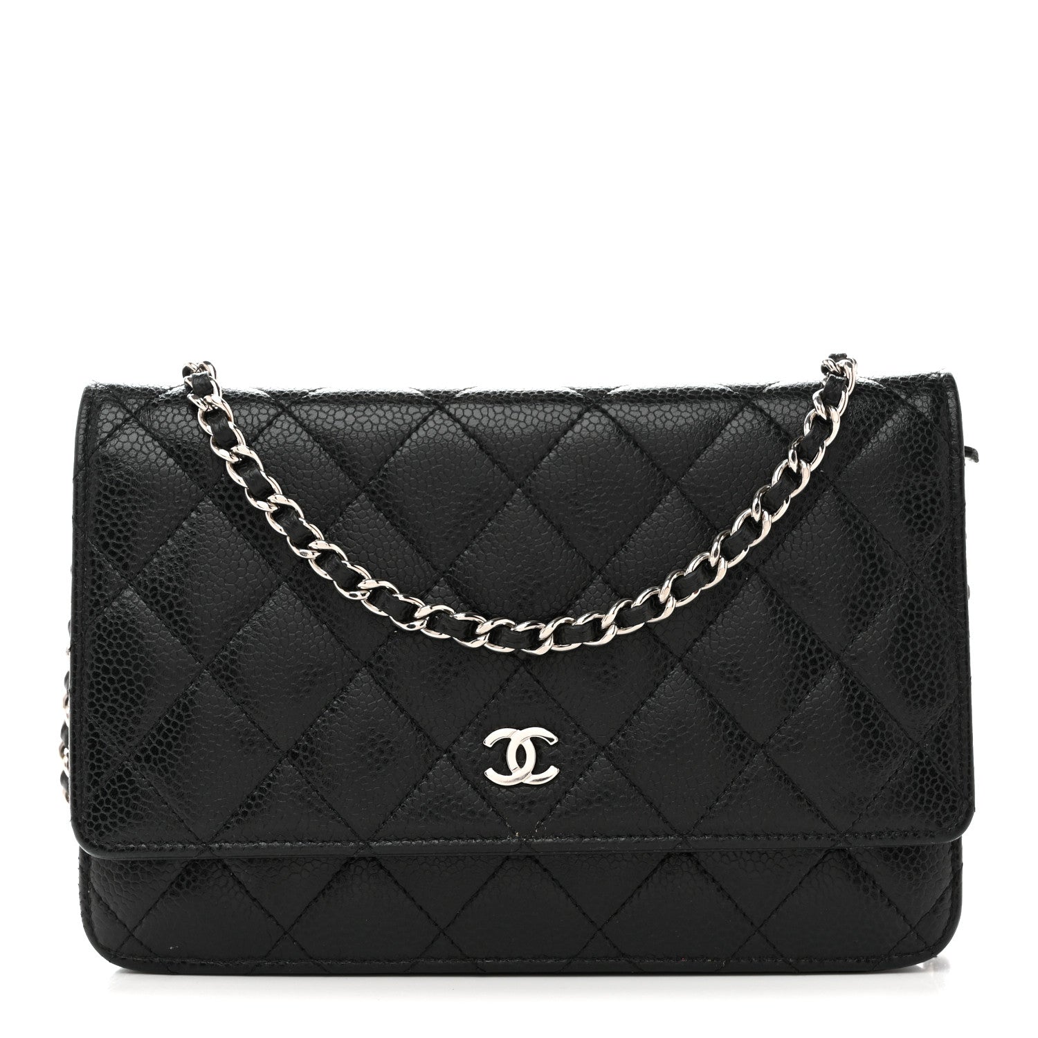 Chanel Caviar Quilted Wallet On Chain WOC Black