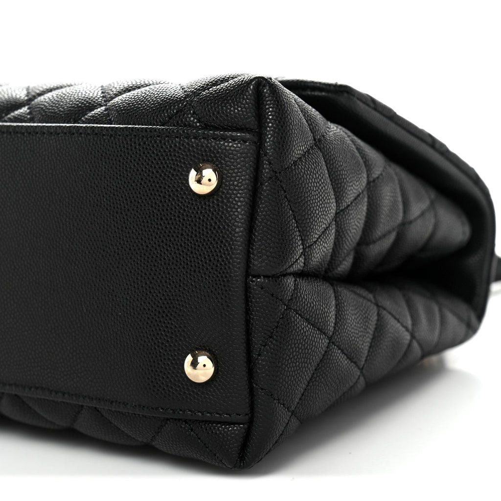 Chanel Caviar Quilted Small Coco Handle Flap Black