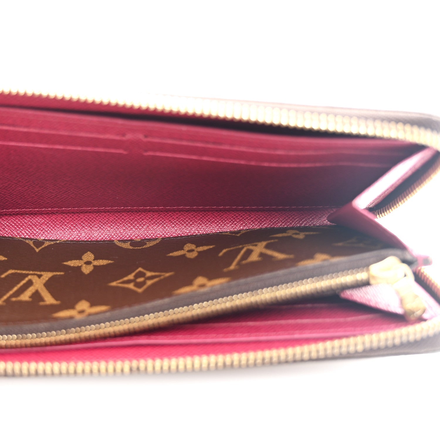 Louis Vuitton Monogram Clemence Wallet Fuchsia