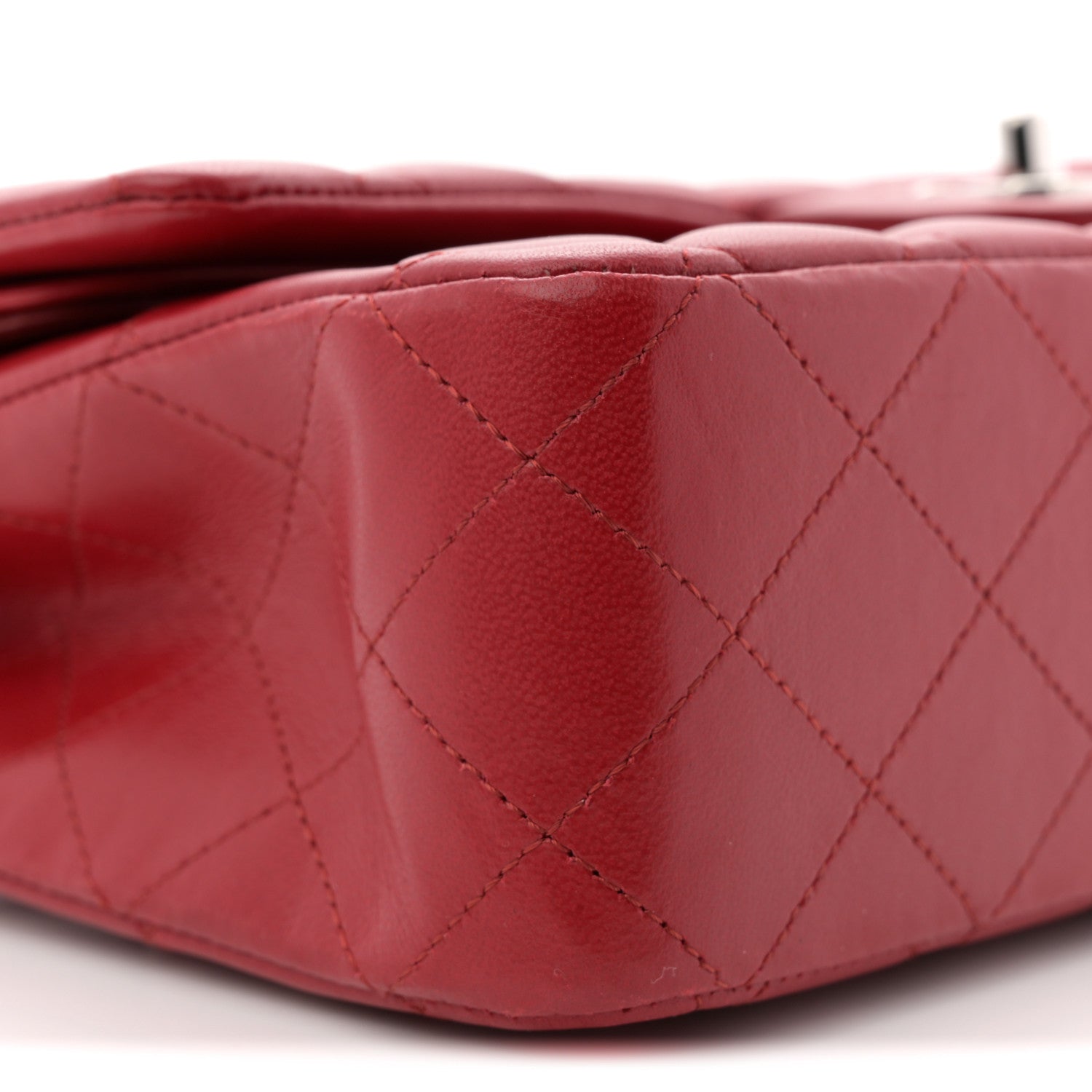Chanel Lambskin Quilted Medium Double Flap Red