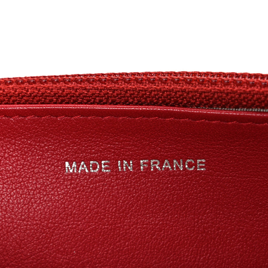 Chanel Caviar Timeless CC Wallet on Chain WOC Red