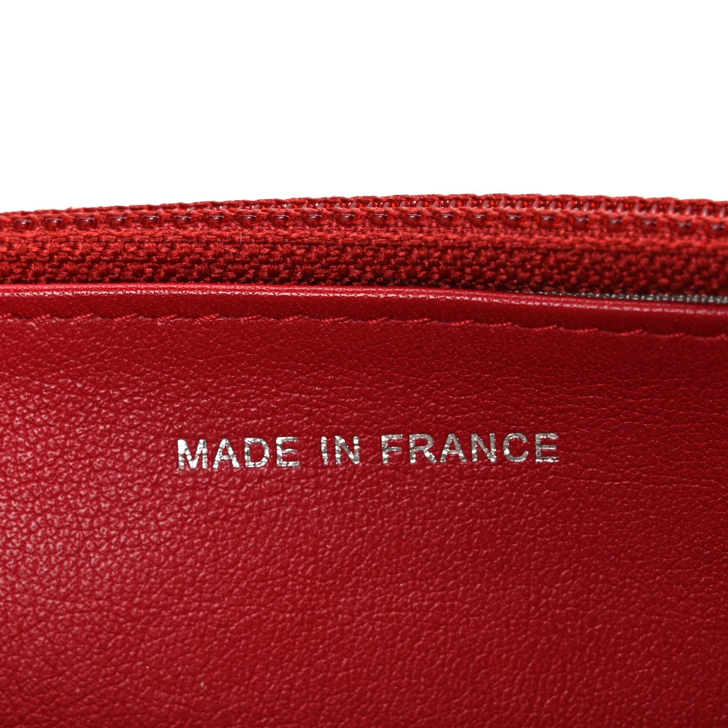 Chanel Caviar Timeless CC Wallet on Chain WOC Red