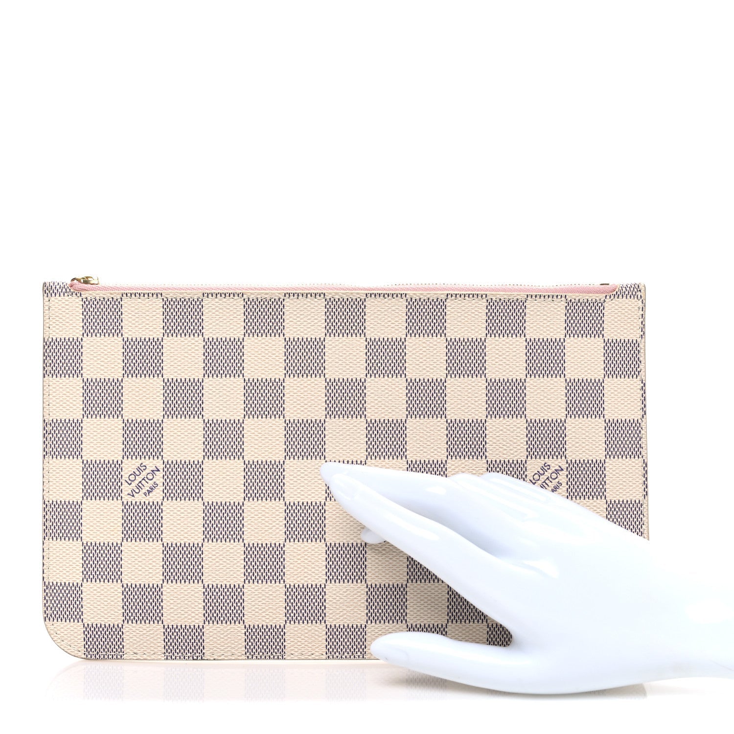 Louis Vuitton Damier Azur Neverfull MM GM Pochette Rose Ballerine