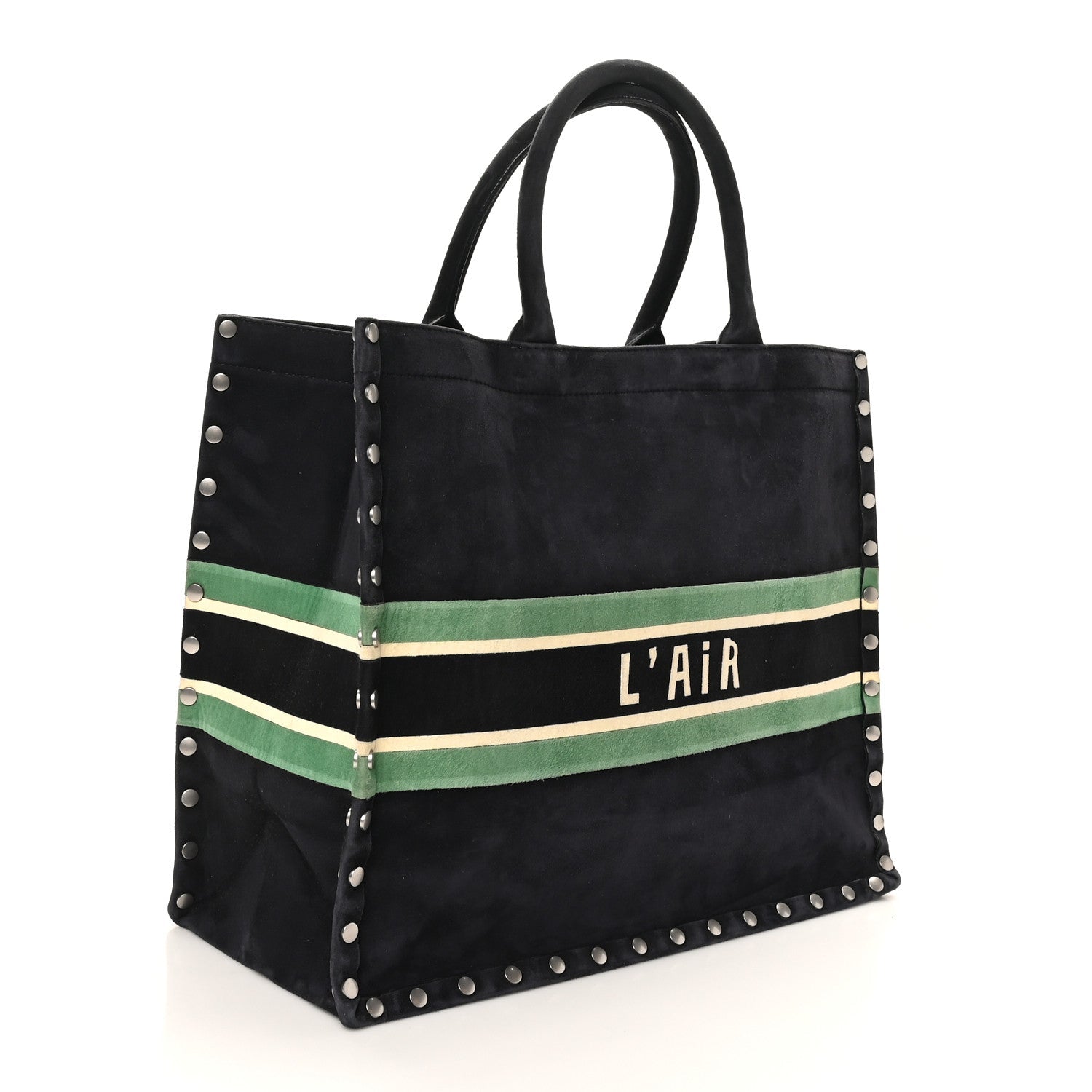 Christian Dior Suede Large L'Air Book Tote Black