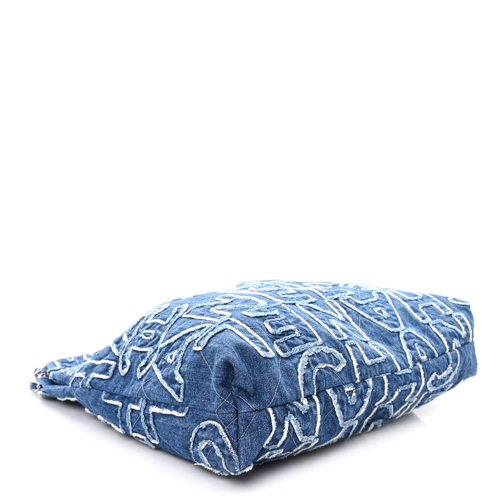 Chanel Denim Patchwork Logo Chanel 22 Blue