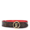 Louis Vuitton Monogram Epi 35mm LV Circle Reversible Belt 80 32 Coquelicot