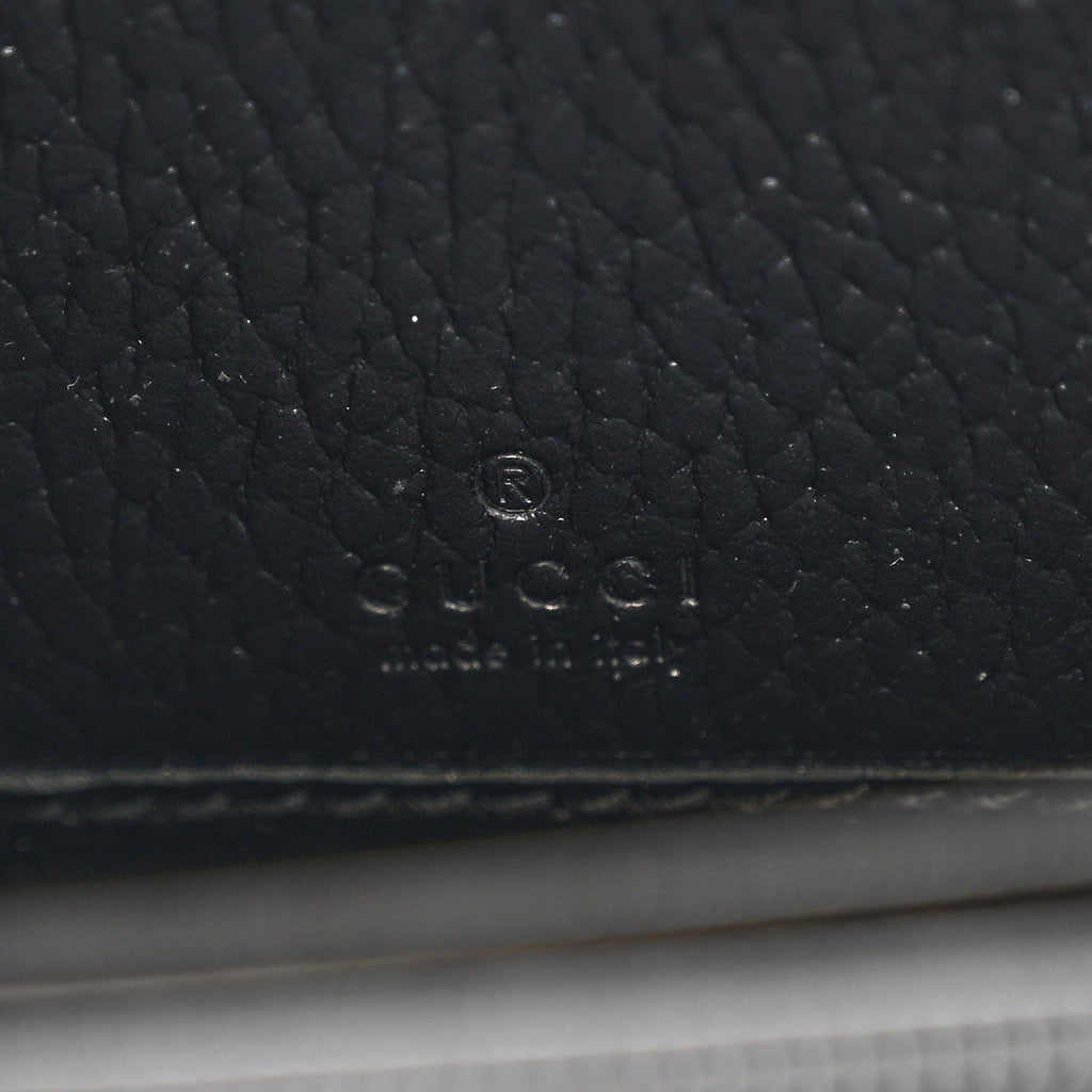 Gucci Dollar Calfskin GG Supreme Monogram GG Marmont Zip Around Wallet Black Beige Ebony