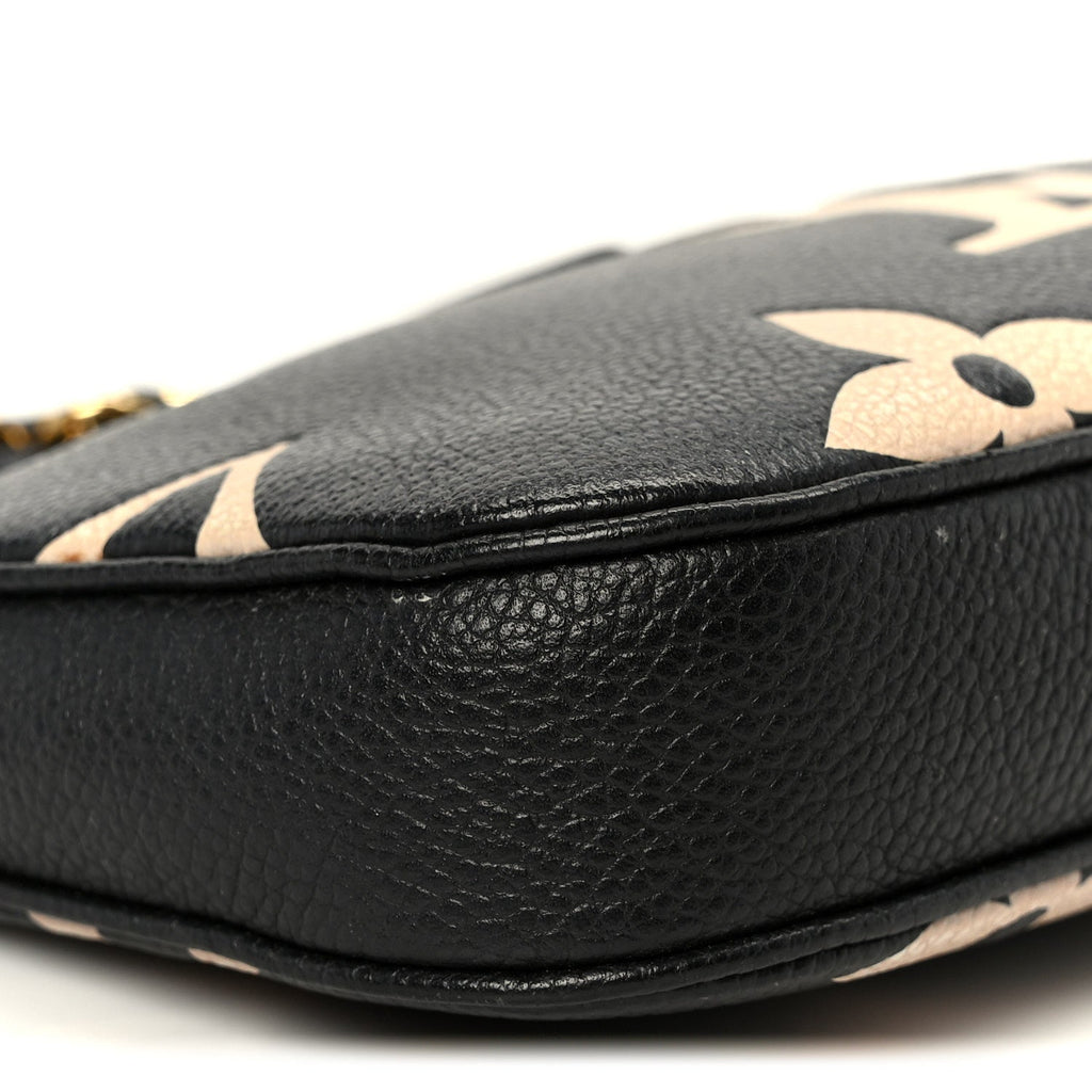 Louis Vuitton Empreinte Monogram Giant Multi Pochette Accessories Mini Pochette Black Beige