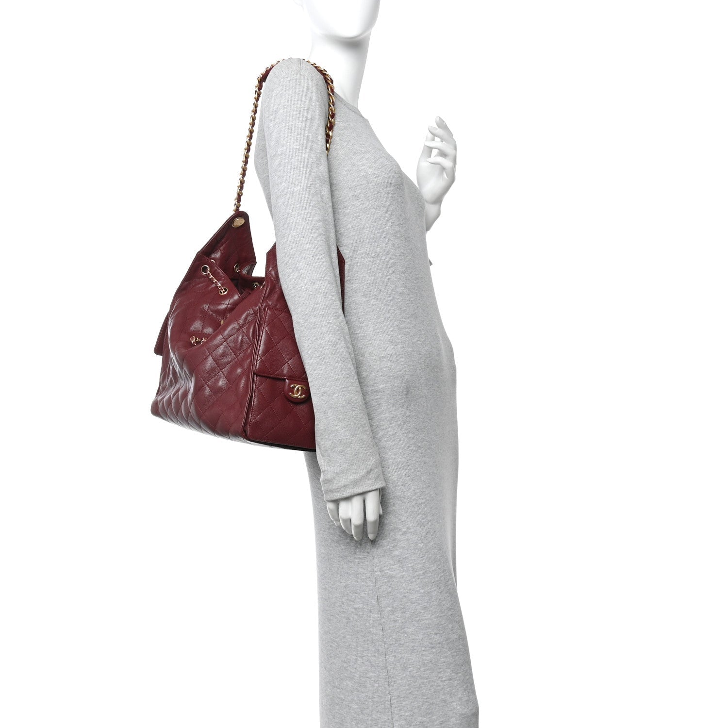 Chanel Caviar Quilted Medium Chanel 25 Handbag Burgundy