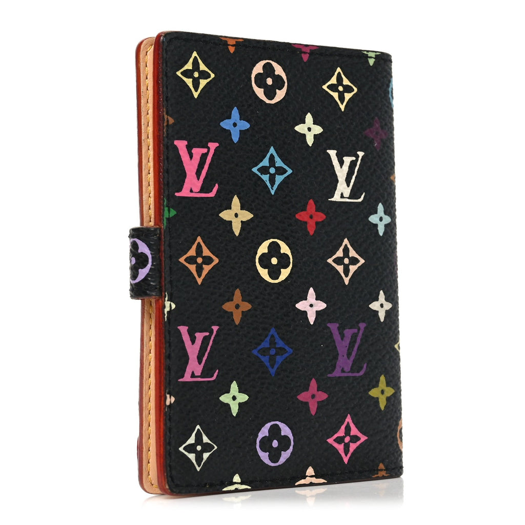 Louis Vuitton Monogram Multicolor Carnet de Bal Mini Agenda Cover Black