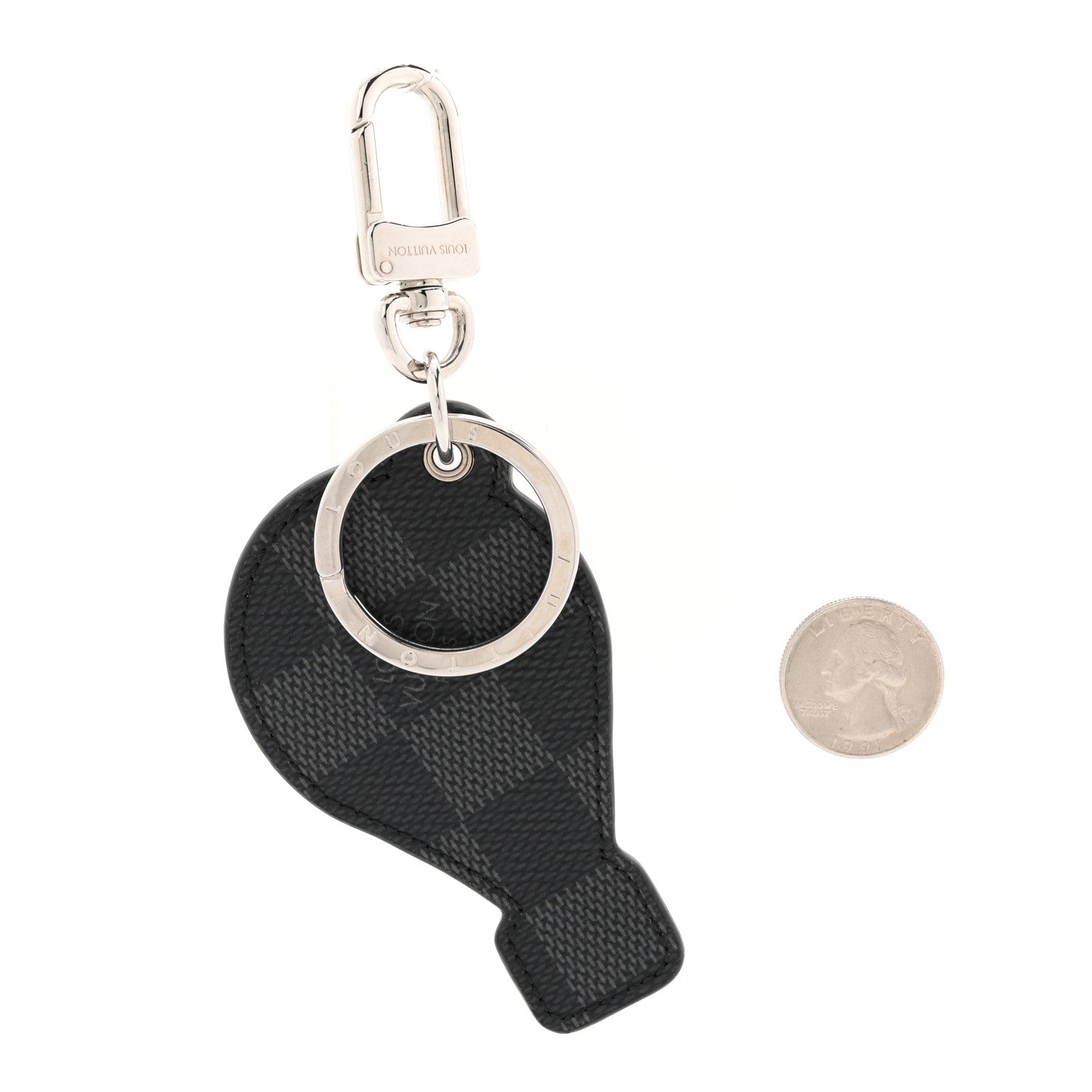 Louis Vuitton Damier Graphite Map Illustre Balloon Bag Charm Key Holder