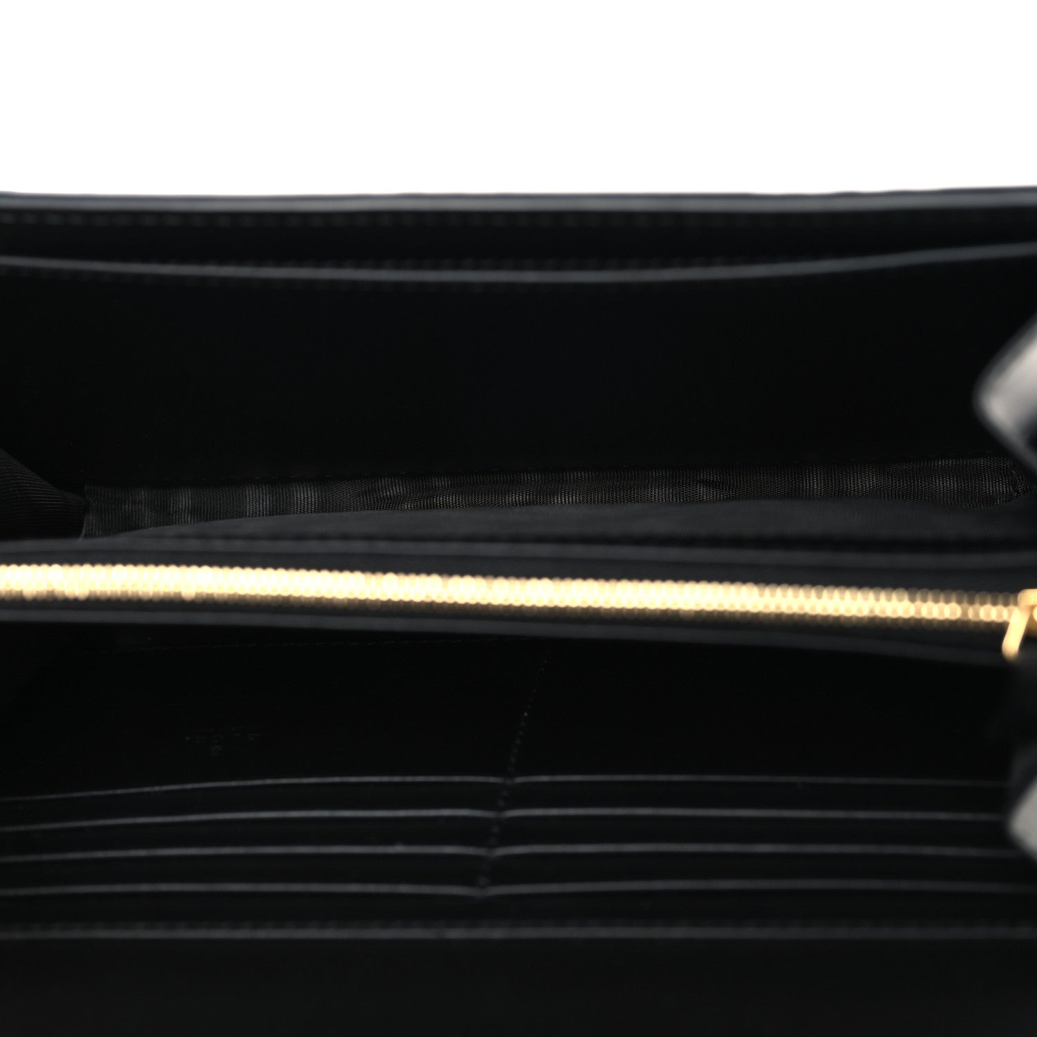 Gucci Calfskin GG Debossed Chain Wallet Black