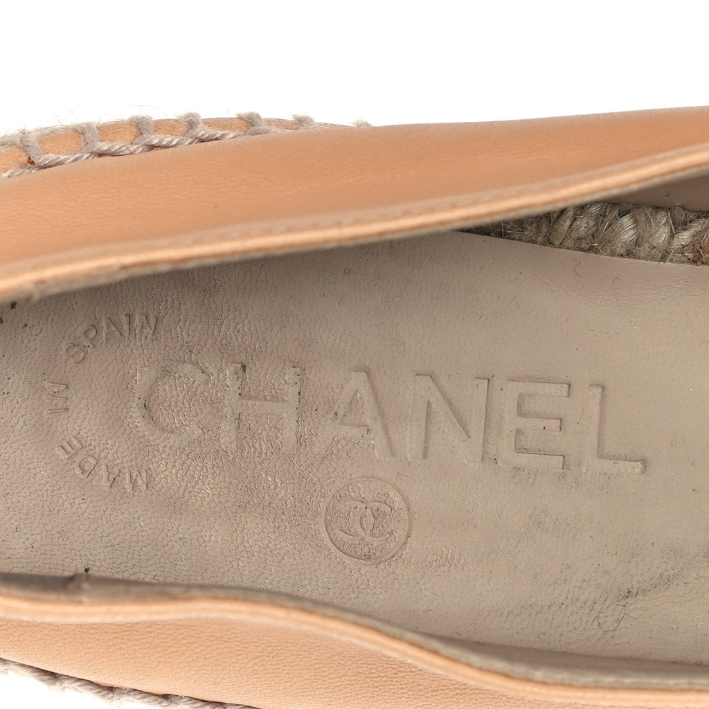Lambskin CC Espadrilles 38 Nude
