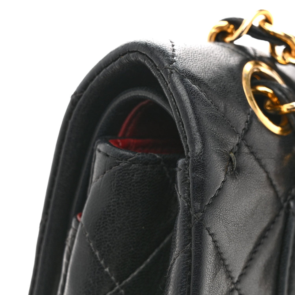 Chanel Lambskin Quilted Small Double Flap Black