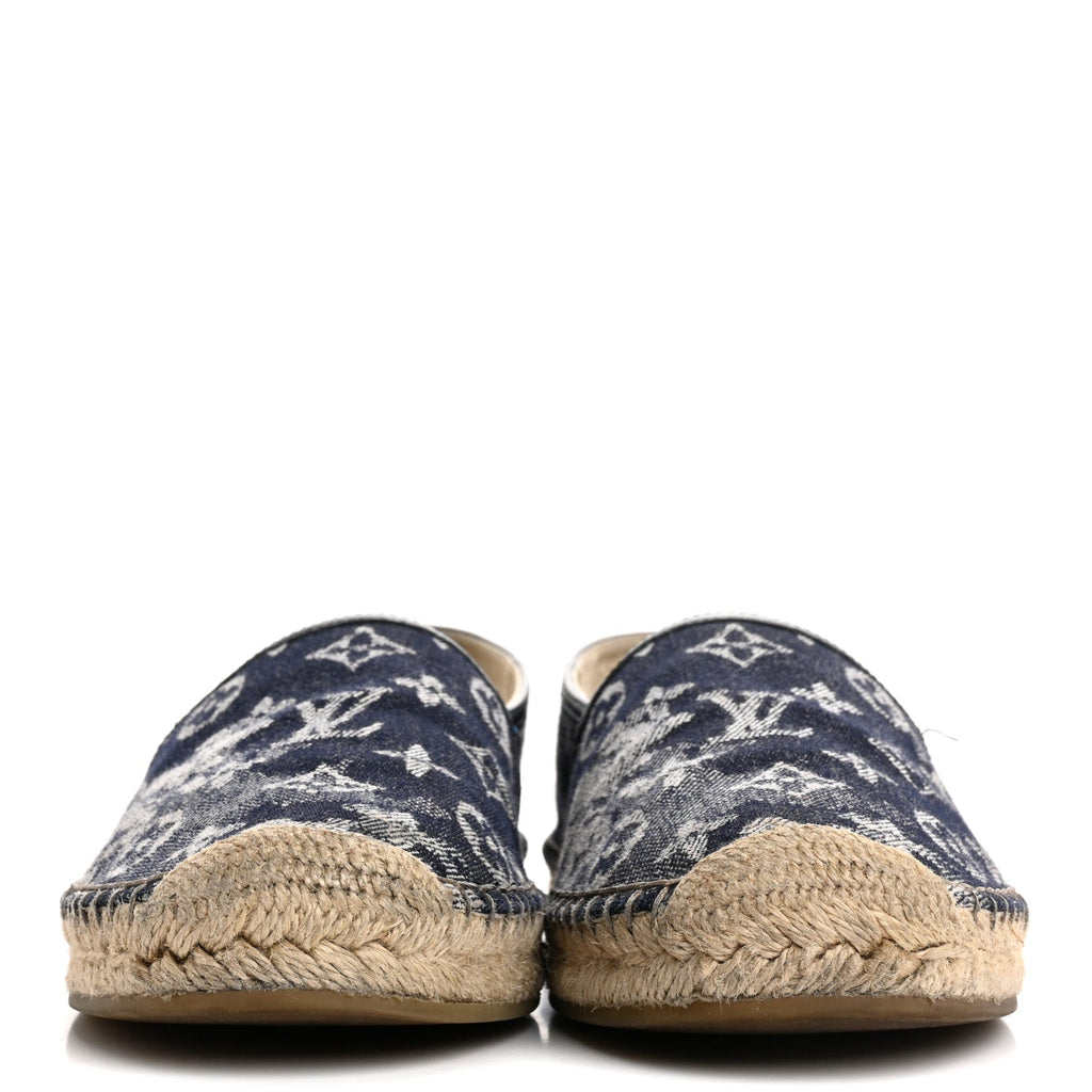 Louis Vuitton Monogram Denim Espadrille Flats 8.5 Blue