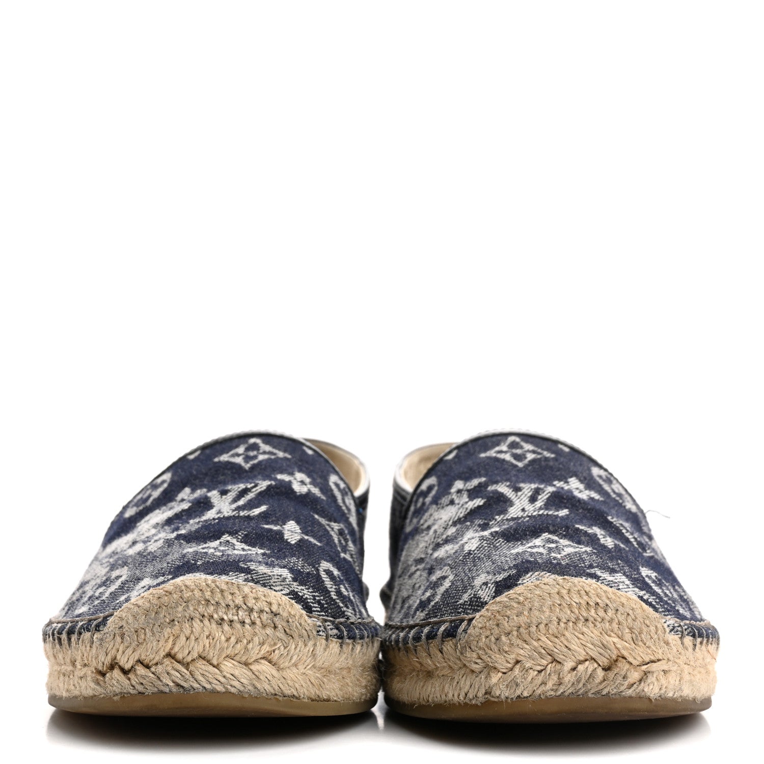 Louis Vuitton Monogram Denim Espadrille Flats 8.5 Blue