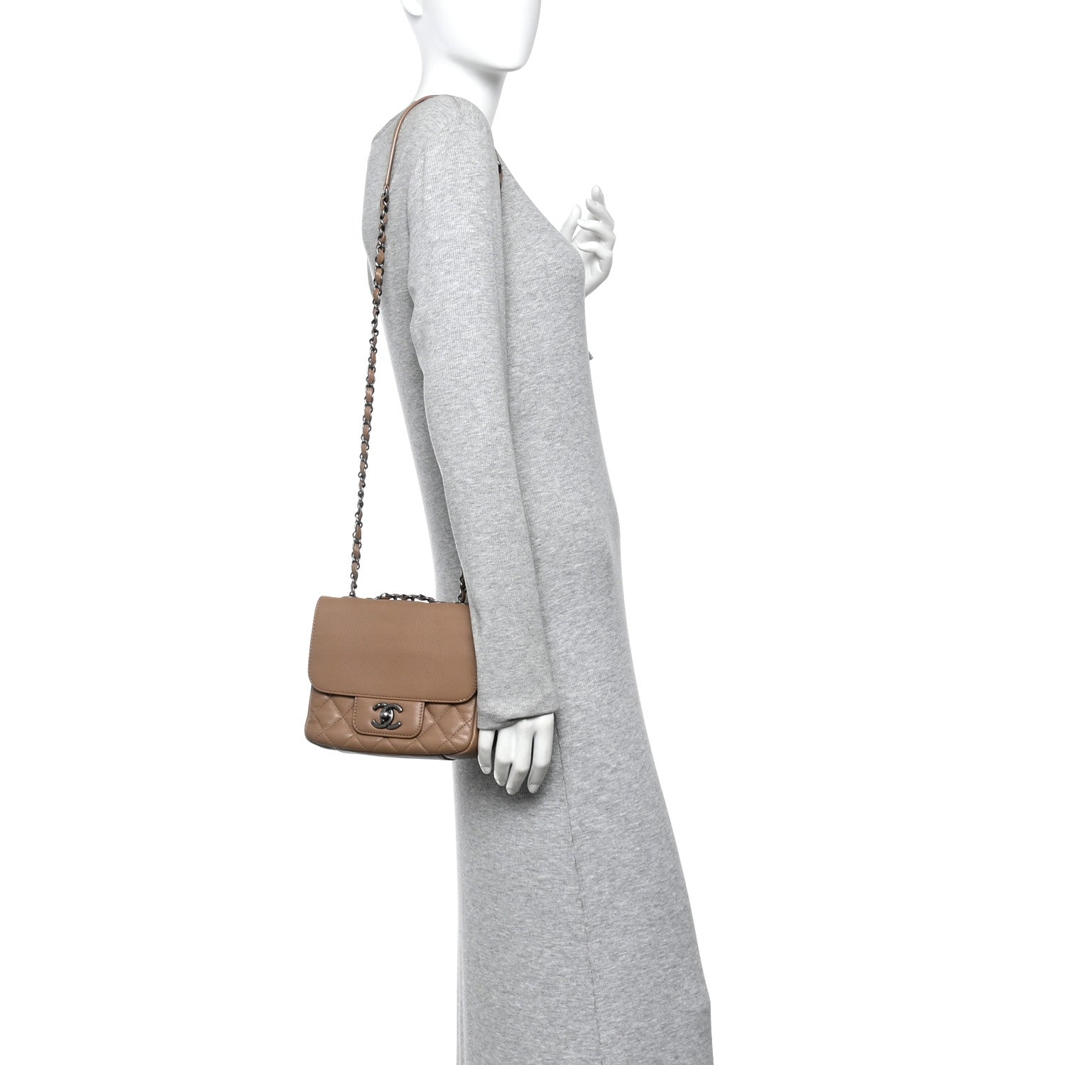 Chanel Caviar Quilted Mini All About Flap Bag Brown
