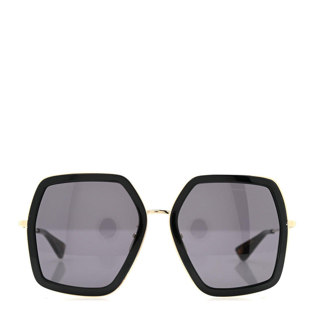 Gucci Acetate Oversize Square Frame GG0106S Sunglasses Black
