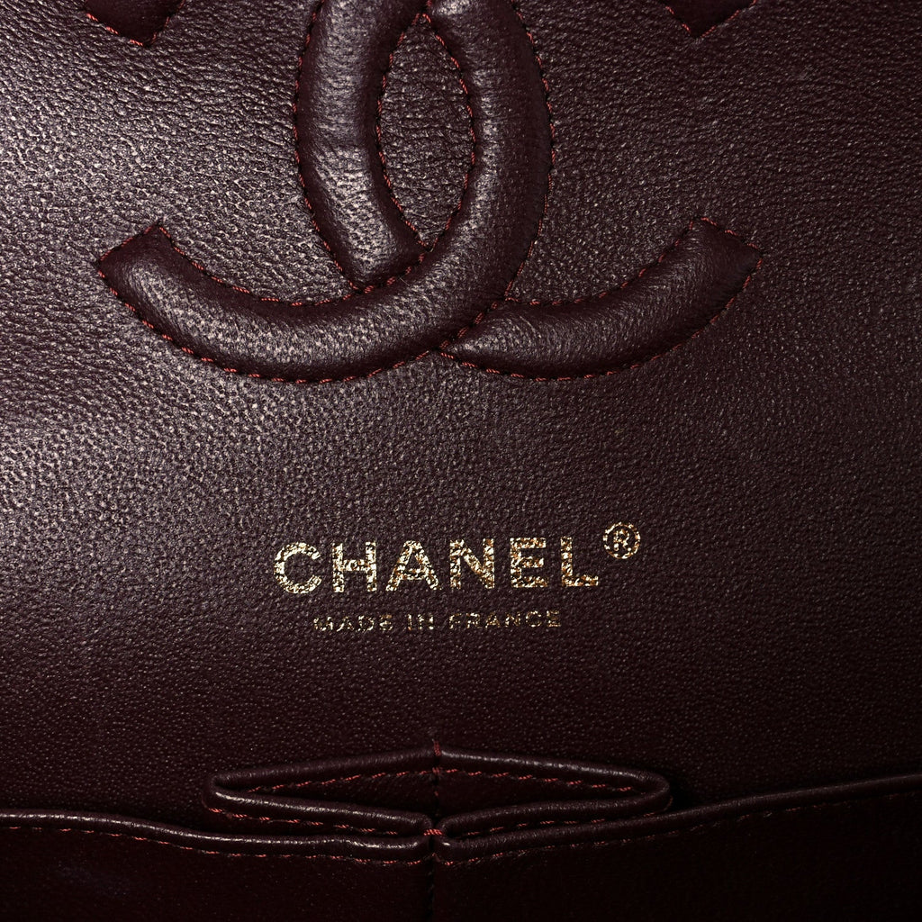 Chanel Caviar Chevron Quilted Medium Double Flap Black