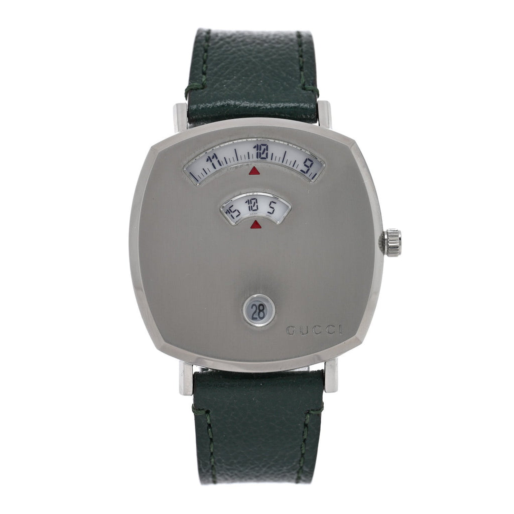 Gucci Stainless Steel Calfskin 35mm Grip Quartz Watch Green