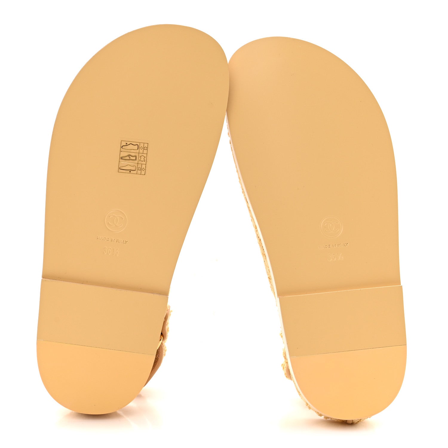 Braided Fabric Velcro Dad Sandals 36.5 Beige