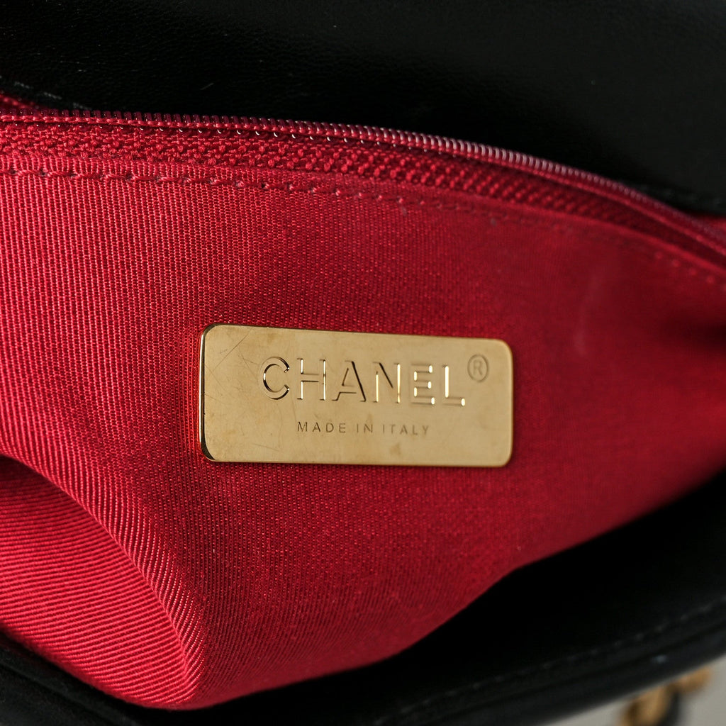 Chanel Lambskin Quilted Medium Chanel 19 Flap Black